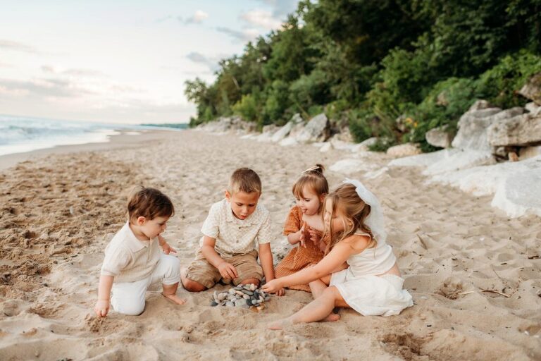 Children playing in sand